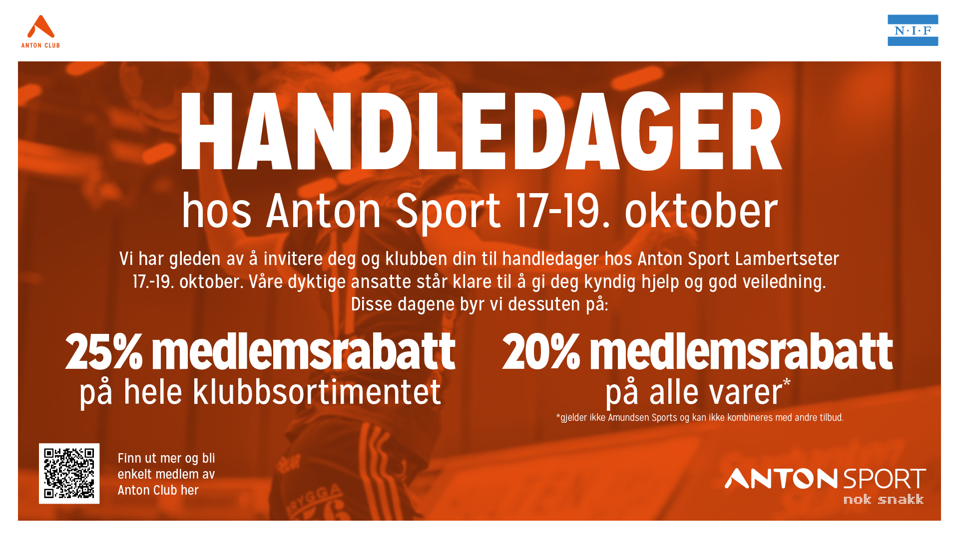 Anton sport inviterer til handledager