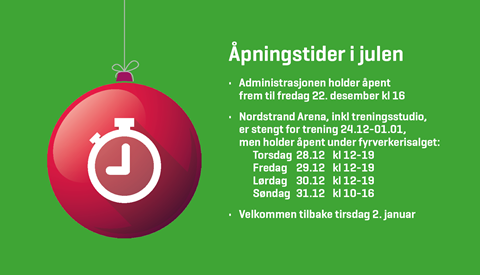 Åpningstider i julen