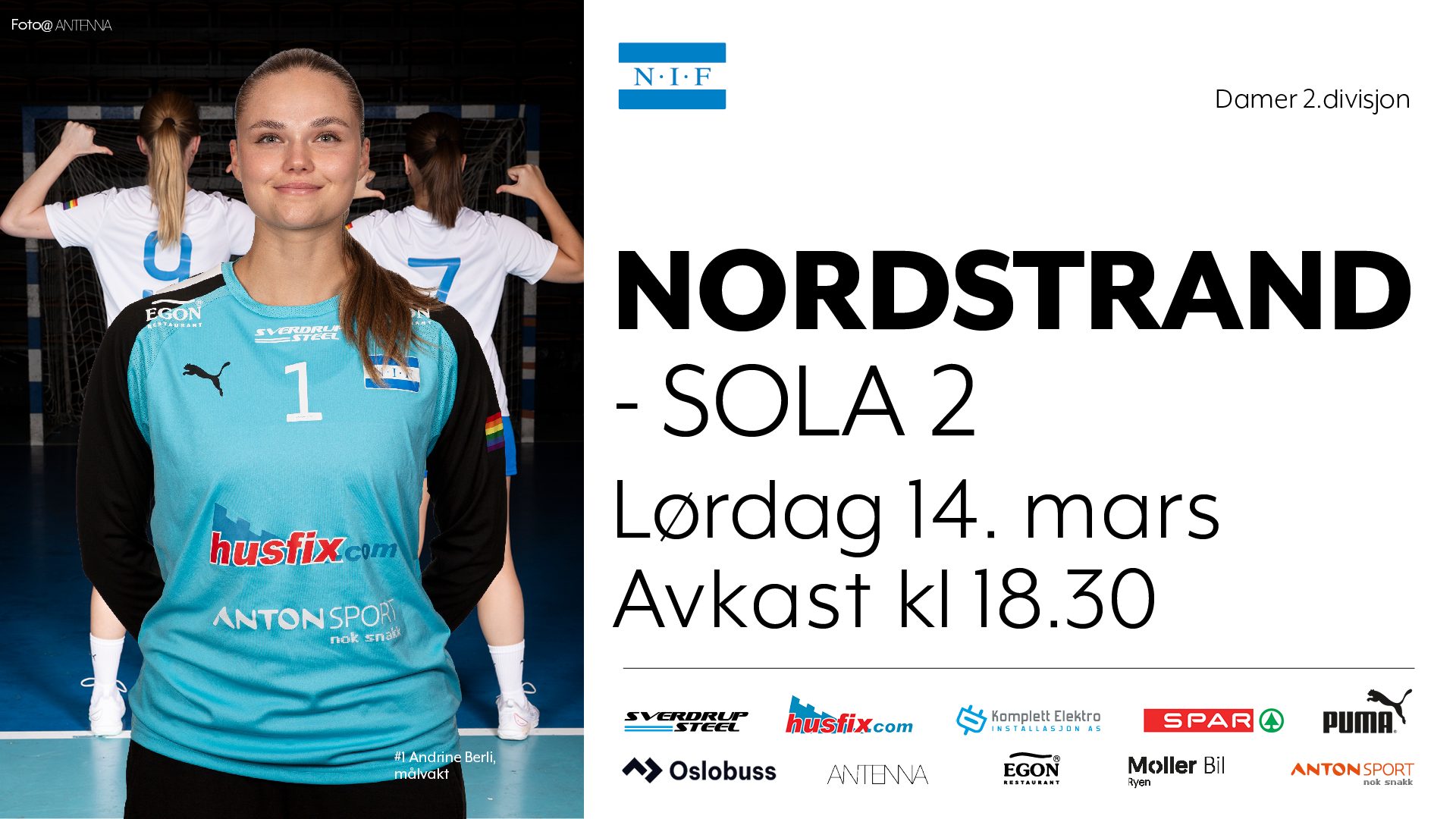Damene mot Sola på lørdag!