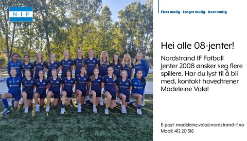 Jenter 08 søker også flere spillere!