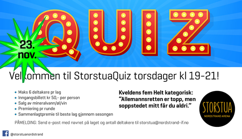 Bli med på quizen!