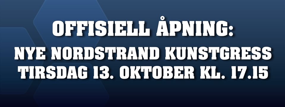 Offisiell åpning av Nye Nordstrand kunstgress 13. oktober