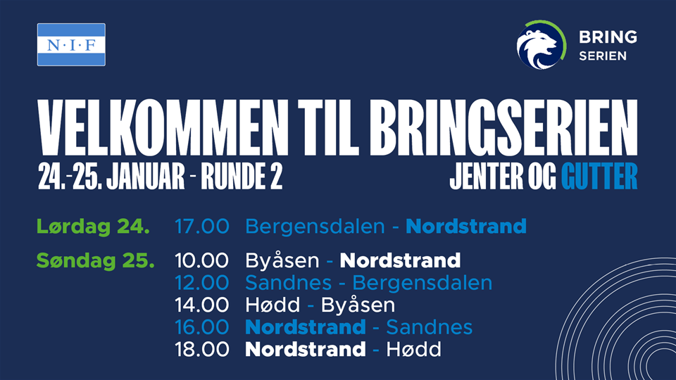 Kom og hei på Bring-lagene våre i helgen!