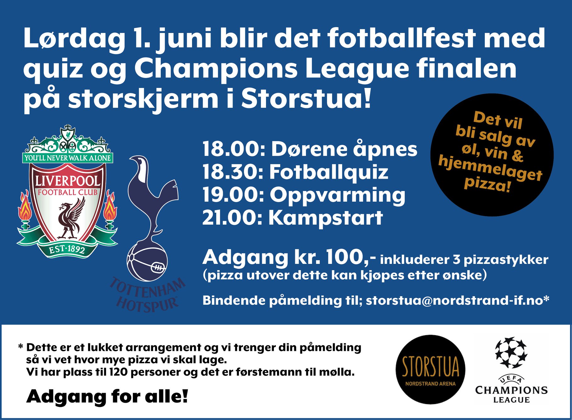 Finalefest i Storstua 1. juni!