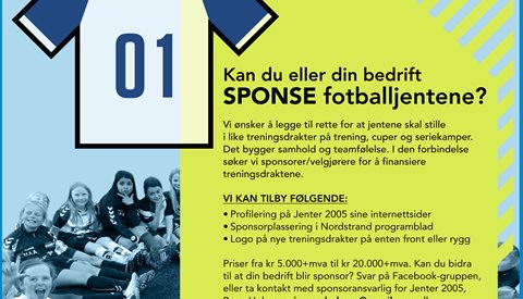 Vi søker sponsorer til NIF Jenter 2005