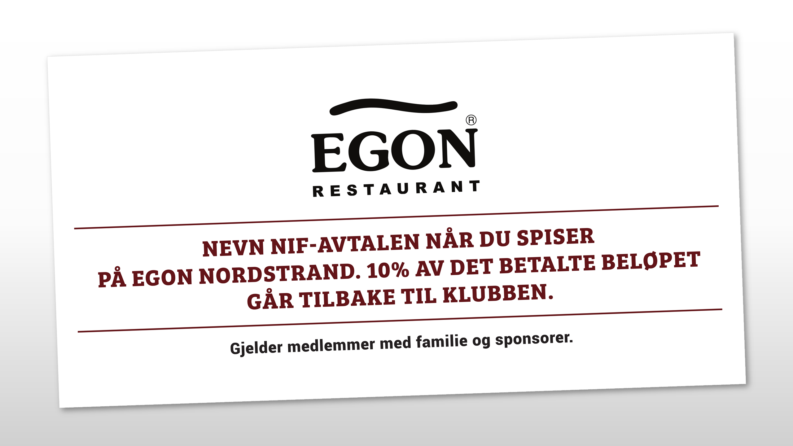 Egon-hygge gir penger til klubben