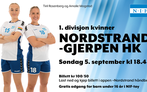 Årets første seriekamp søndag 18.45