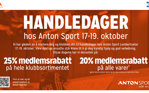 Anton sport inviterer til handledager