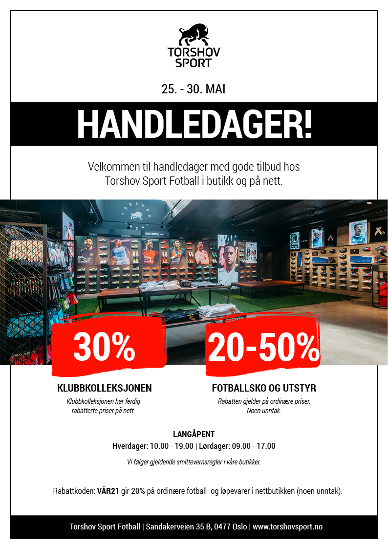 Handledager hos Torshov Sport Fotball 25.-30. mai