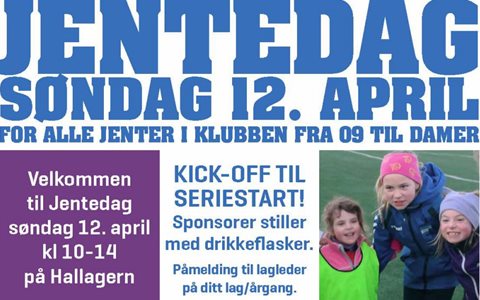 Jentedag søndag 12. april