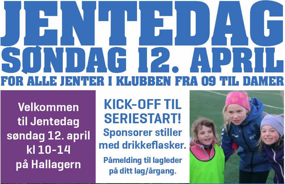 Jentedag søndag 12. april