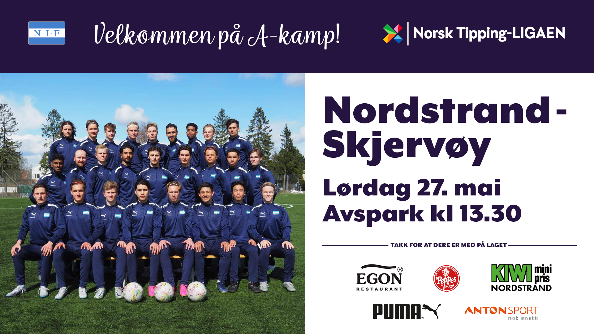 Ny hjemmekamp på lørdag!