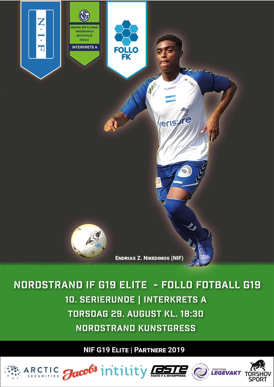 Nordstrand IF G19 Elite møter i dag Follo Fotball G19 på Niffen!