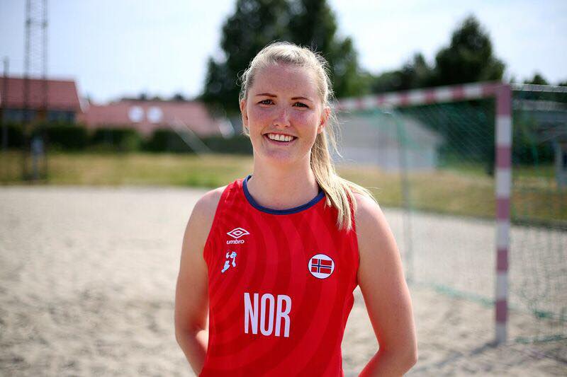 Kathrine på beachen