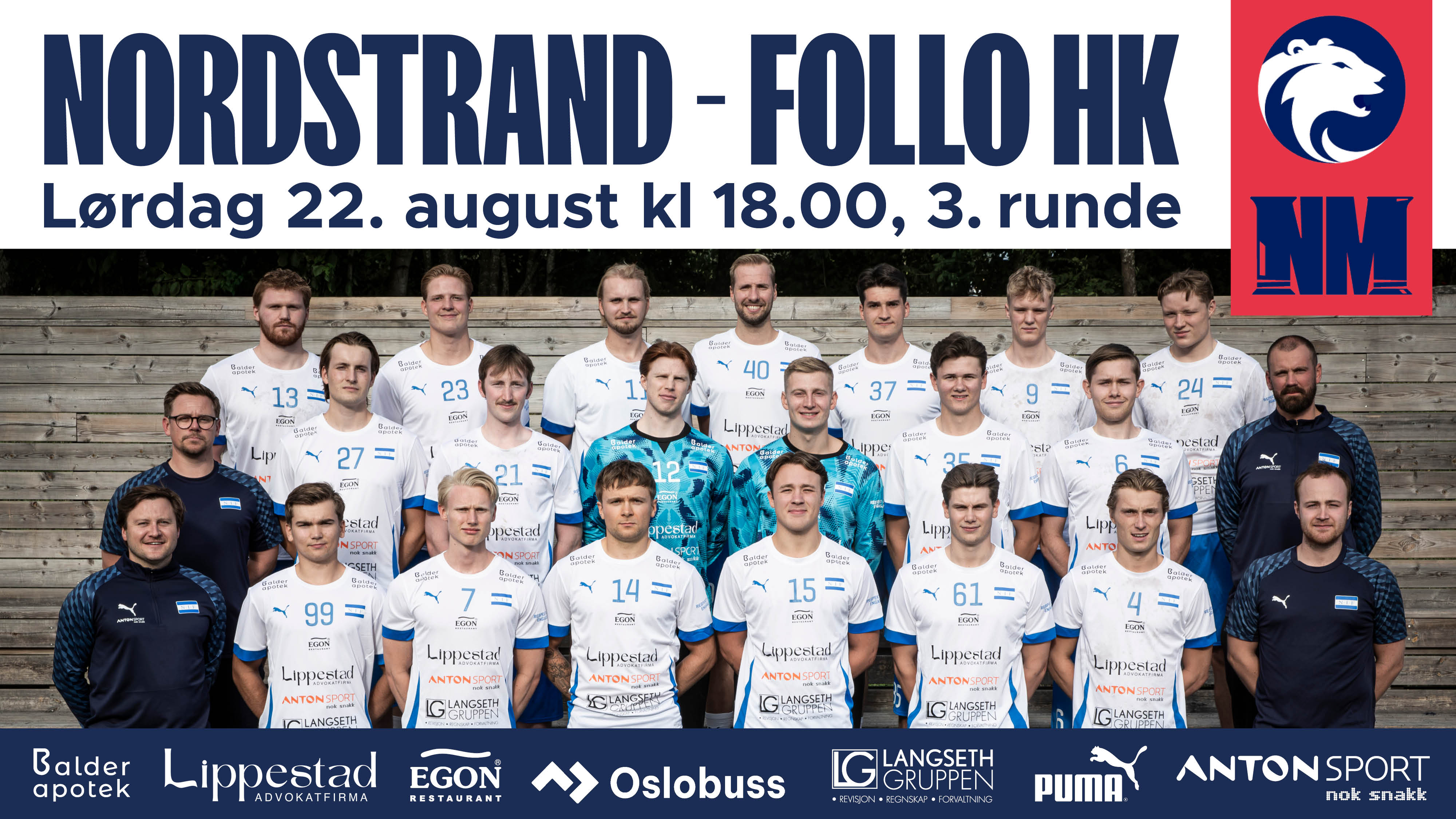 3. runde NM i morgen, lørdag!