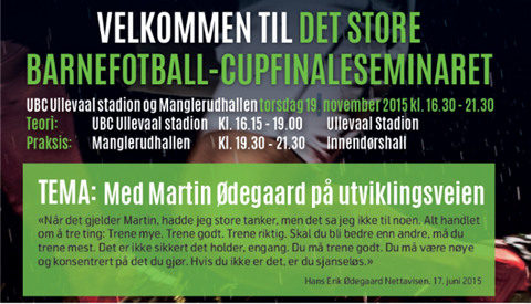 Spillere til Det store barnefotball-cupfinaleseminaret