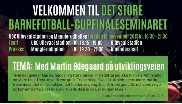 Spillere til Det store barnefotball-cupfinaleseminaret