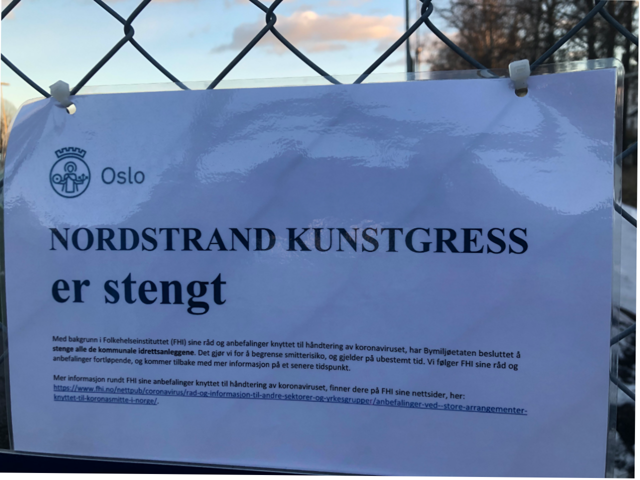 Banene er fortsatt stengt! Oppdatert 31.03