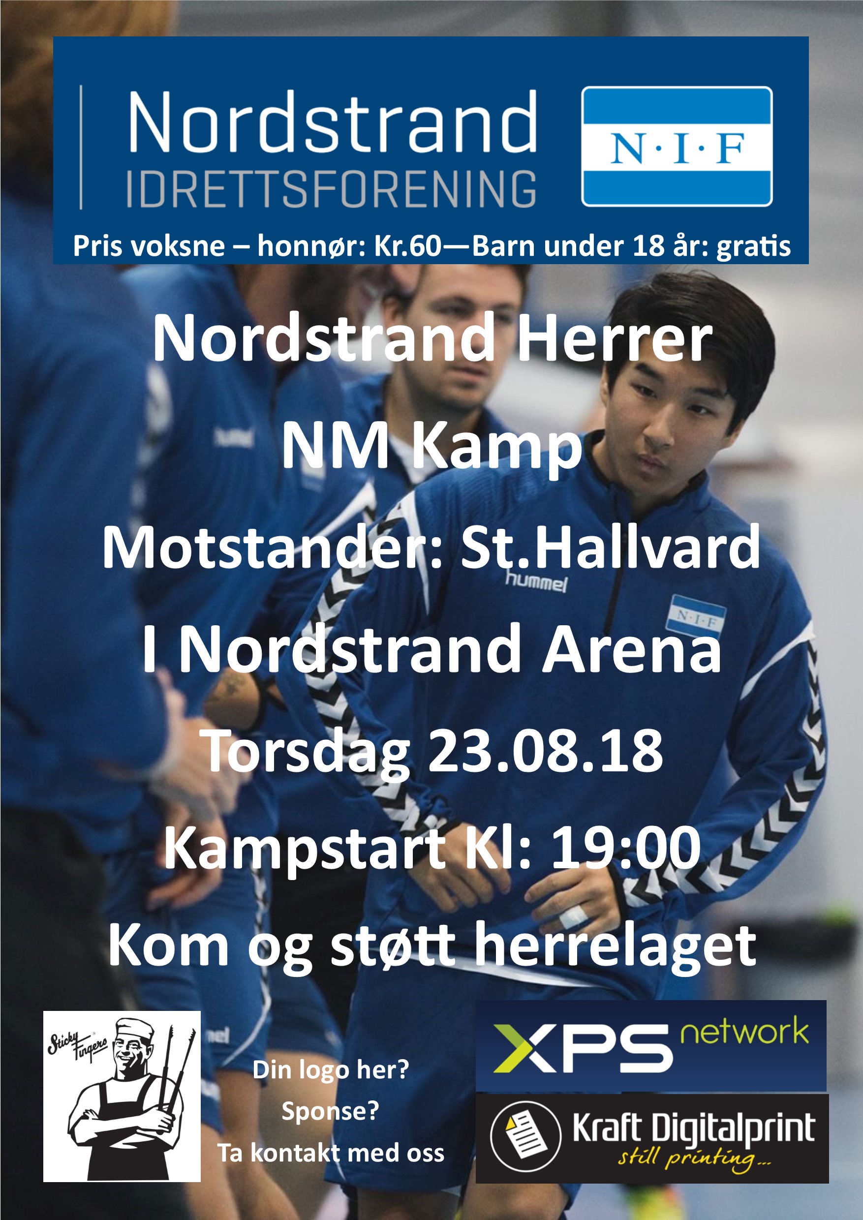 Herrelaget inviterer til NM Kamp i Nordstrand Arena