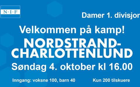 Ny kamp for damelaget søndag 4. oktober