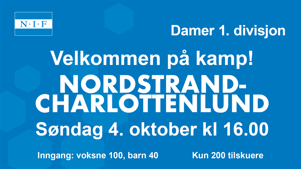 Ny kamp for damelaget søndag 4. oktober