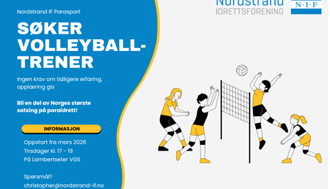Vil du være volleyballtrener for vårt parasportlag?