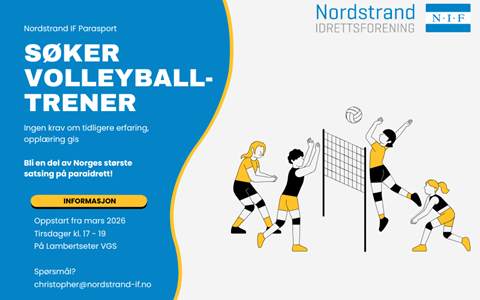 Vil du være volleyballtrener for vårt parasportlag?
