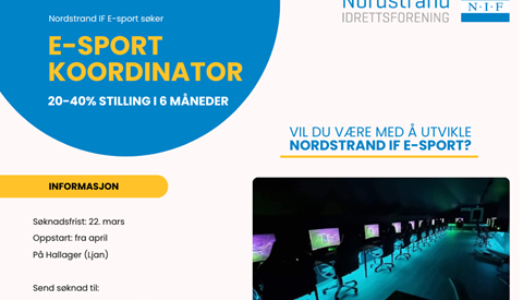 Nordstrand IF E-sport søker koordinator