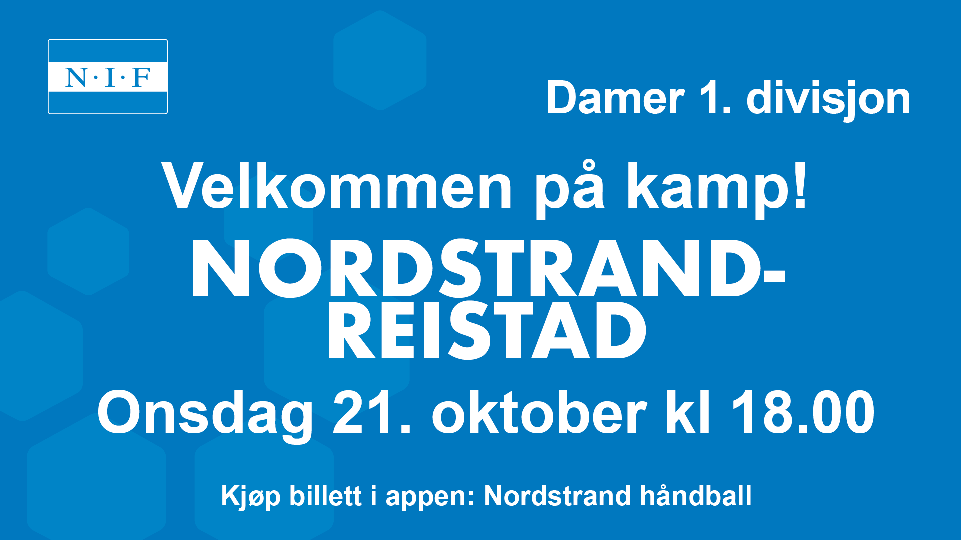 Reistad gjester Nordstrand Arena på onsdag