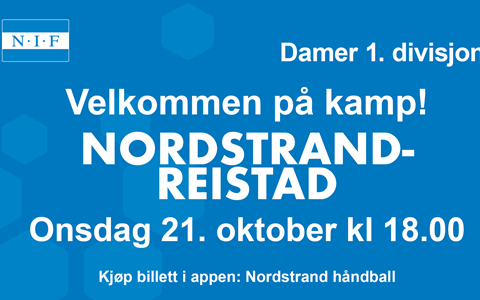 Reistad gjester Nordstrand Arena på onsdag