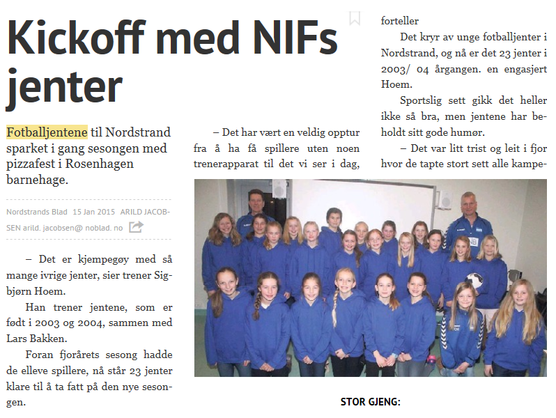 Jentene i Nordstrands Blad