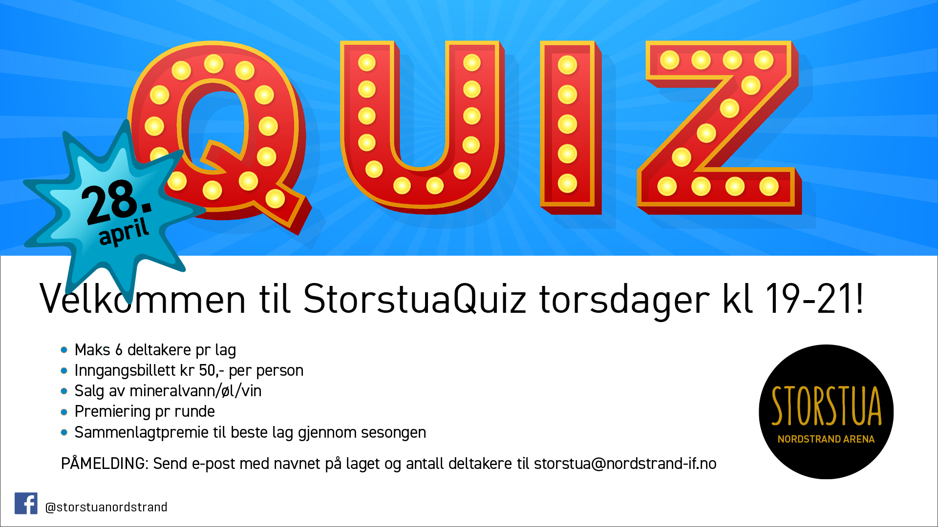 Neste Quiz torsdag 28. april