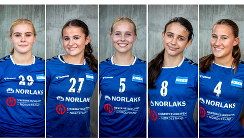 Fem jenter på Regional samling i dag!