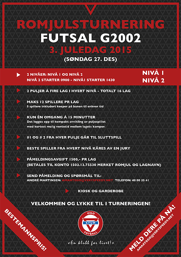 Romjulsturnering futsal 27. desember