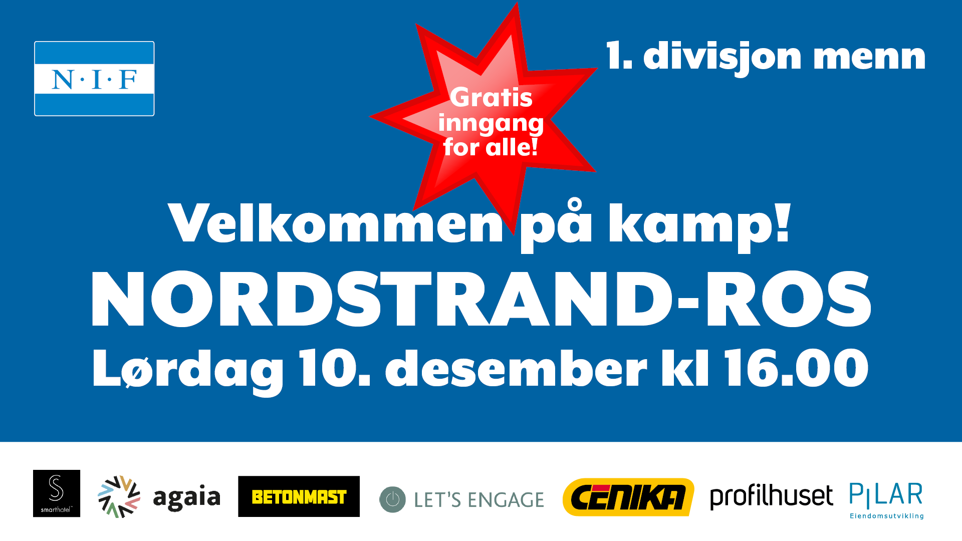 Gratis inngang på lørdag!