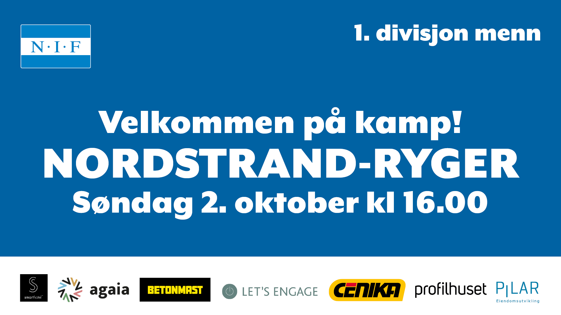 Ny kamp søndag!