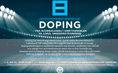 Antidoping-seminar 8. mai