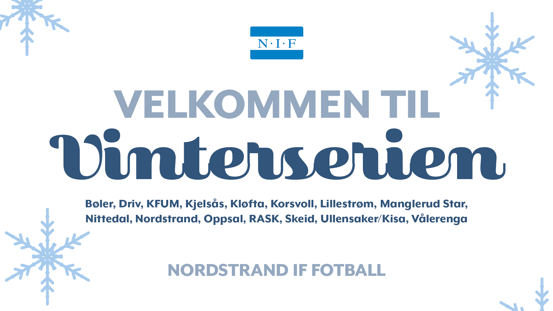 Oppstart av Vinterserien i morgen