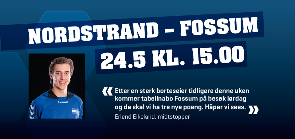 Ny hjemmekamp lørdag kl 15